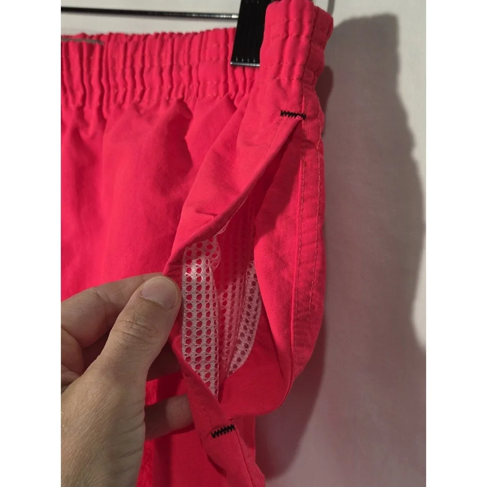 Uzzi Swim Trunks Men Medium Neon Pink Vintage Nylon Board Shorts USA Made Surfer